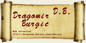 Dragomir Burgić vizit kartica
